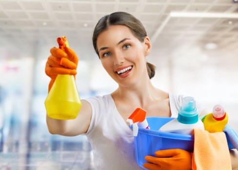 Domestic hard floor cleaning in an Ealing home kitchen