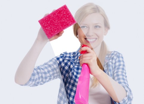 Office cleaners maintaining desks and shared spaces in Ealing
